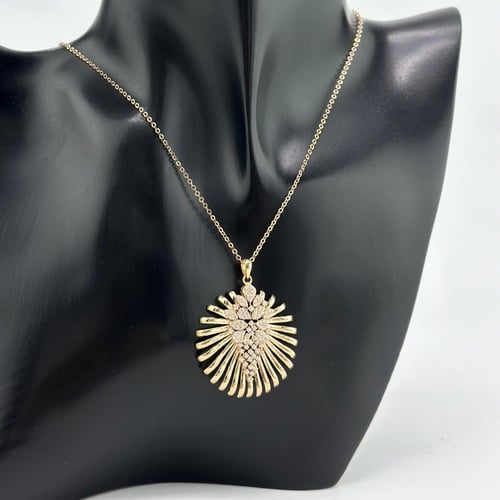 نصف طقم ذهب تصميم الماس ( 13.9 جرام - عيار 18 - HS...