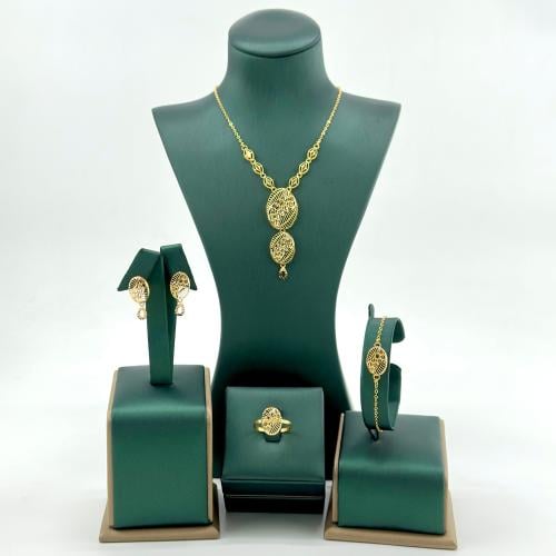 طقم ذهب على شكل بيضاوي ( 12.9 جرام - عيار 21 - SE0...