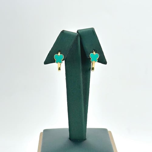 حلق ذهب ناعم إيطالي مع صدف ( 1.7 جرام - عيار 18 -...