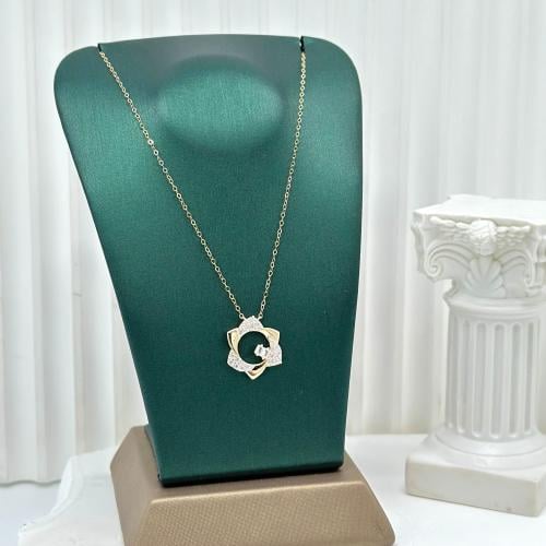 عقد ناعم تصميم الماس ( 0.9 جرام - عيار 18 - NE0849...