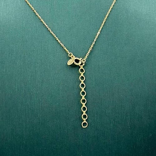 عقد بسلسال مبروم و مطعّم بكرات الليزر ( 2.2 جرام -...