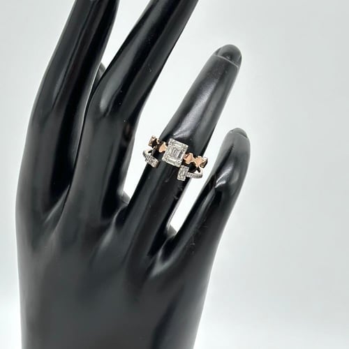 خاتم تصميم الماس بقصات الباقييت ( 2.1 جرام - عيار...