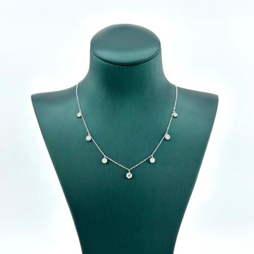 تشوكر تصميم الماس مطعّم بقصات الباقيت ( 1.6 جرام -...