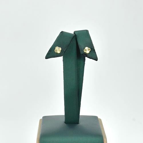 حلق ذهب ناعم ايطالي على شكله وردة ( 0.3 جرام - عيا...