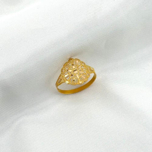 خاتم بشكل هندسي انيق ( 1.1 جرام - عيار 21 - RI0411...