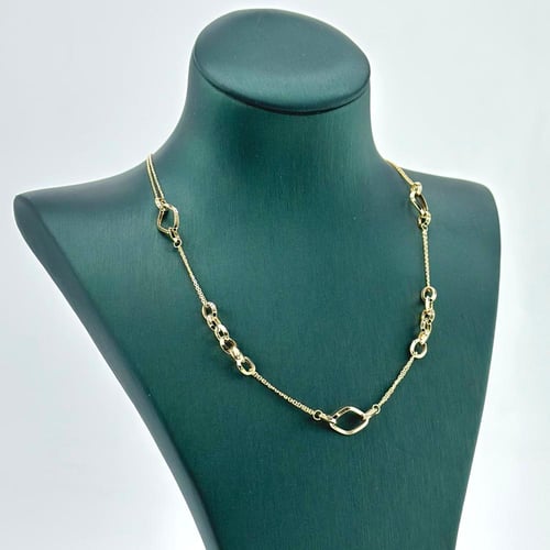 عقد مع سوارة ذهب إيطالي جديد ( 6.7 جرام - عيار 18...