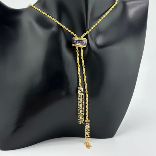 عقد بسلسال مبروم و الوان المينا ( 6.1 جرام - عيار...