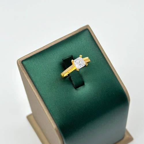 خاتم تصميم الماس مع فص سولتير ( 4.2 جرام - عيار 21...