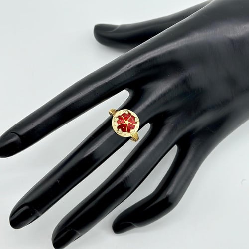 خاتم تصميم هندي بالوان المينا الانيقة ( 1.8 جرام -...