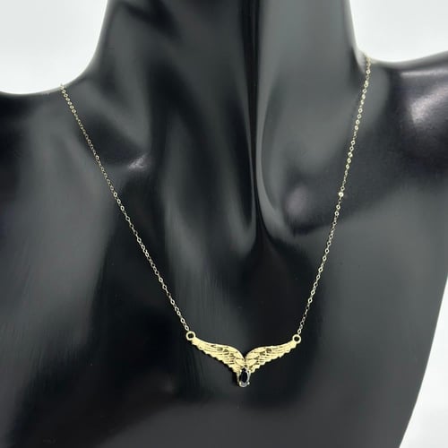 عقد ذهب جناح الصقر ( 1.0 جرام - عيار 18 - NE1383 )