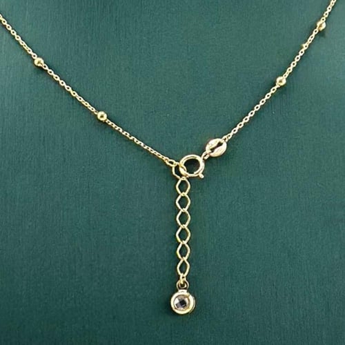 عقد مع سوارة ذهب الكرات الإيطالية ( 3.0 جرام - عيا...