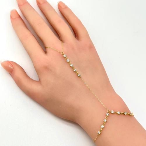 كف ذهب تصميم الماس ( 1.8 جرام - عيار 18 -KF0019 )