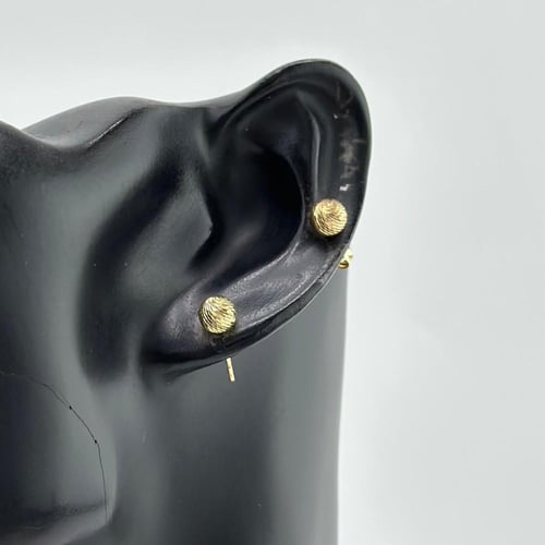 حلق كرات الذهب المنقوشة ( 1.1 جرام - عيار 18 - EA0...