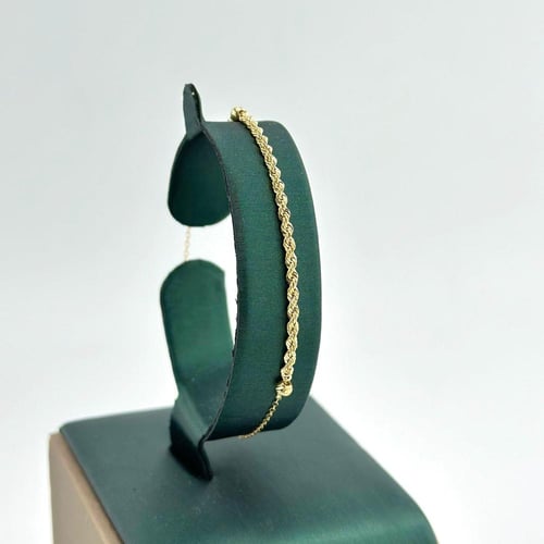 طقم راقي بسلسال مجدول وكرات الليزر ( 4.9 جرام - عي...