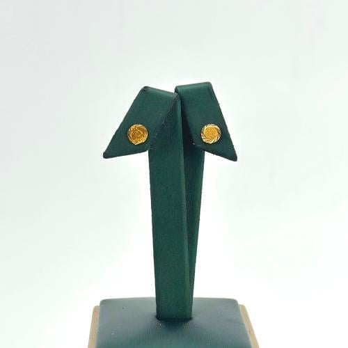 حلق ذهب دائري ناعم ( 0.9 جرام - عيار 21 - EA0057 )