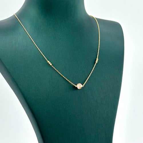 عقد مع اسوارة ذهب مزيّن بألوان الميناء ( 3.1 جرام...