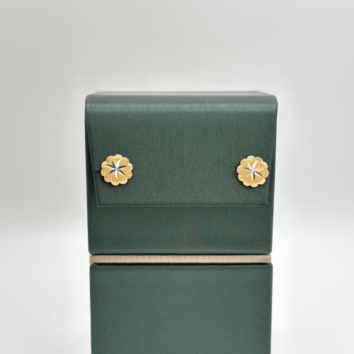 حلق دائري بتصميم انيق ( 1.5 جرام - عيار 21 - EA007...