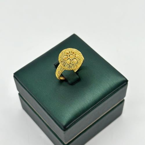 خاتم دائري مع كرات الليزر ( 2.2 جرام - عيار 21 - R...