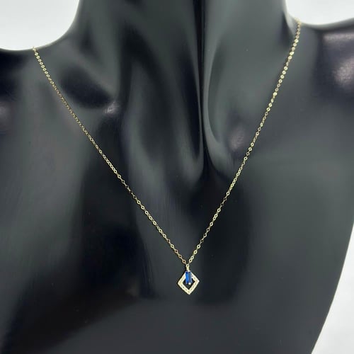 عقد ذهب ناعم على شكل معين ( 0.4 جرام - عيار 18 - N...