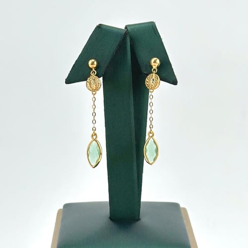 طقم على شكل دمعه بيضاوي ( 8.7 جرام - عيار 21 - SE0...