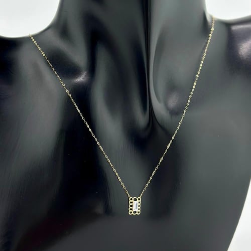 عقد ذهب ناعم عيار 18 تصميم الماس ( 0.5 جرام - NE01...