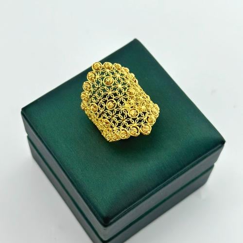 خاتم مزيّن بكرات الليزر ( 6.4 جرام - عيار 21 - RI0...