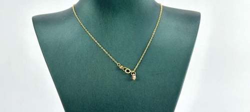 عقد الدمعة بسلسال مبروم ( 3.5 جرام - عيار 21 - NE0...