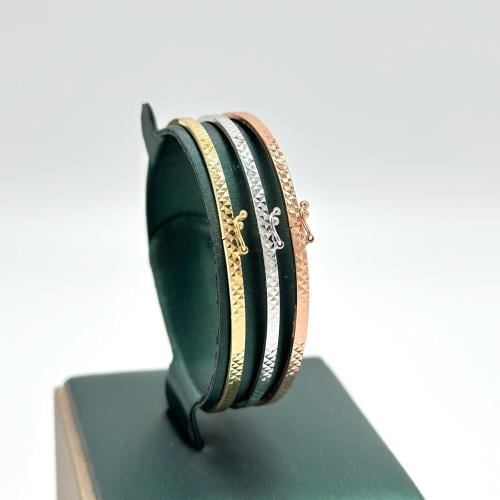 مجموعة اساور بتصميم ايطالي عصري و انيق ( 8.7 جرام...