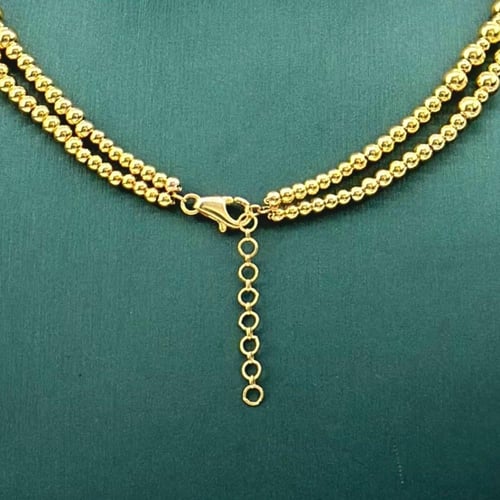 عقد ذهب عيار 21 دورين من كرات الذهب ( 17.3 جرام -...