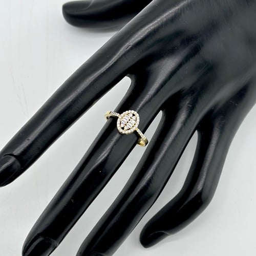 خاتم ذهب مّطعم بقصات الماركيز تصميم ألماس ( 2.3 جر...