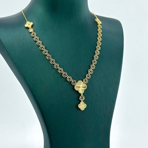 طقم كلاسيك على شكل ورود ( 12.5 جرام - عيار 21 - SE...