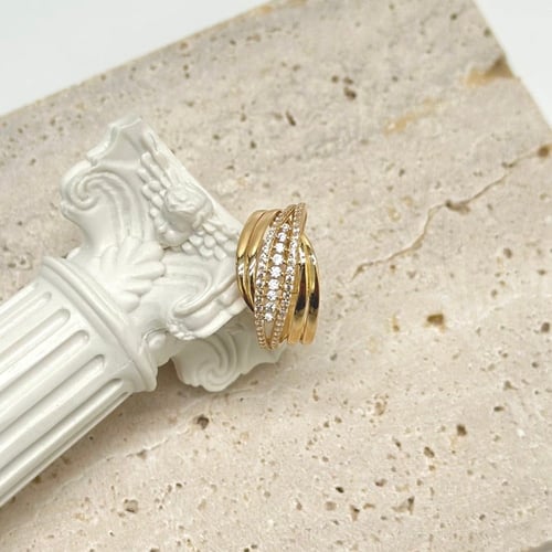 خاتم ذهب انيق بتصميم إيطالي مميز ( 3.0 جرام - عيار...