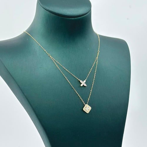 عقد ناعم دورين تصميم الماس ( 1.0 جرام - عيار 18 -...