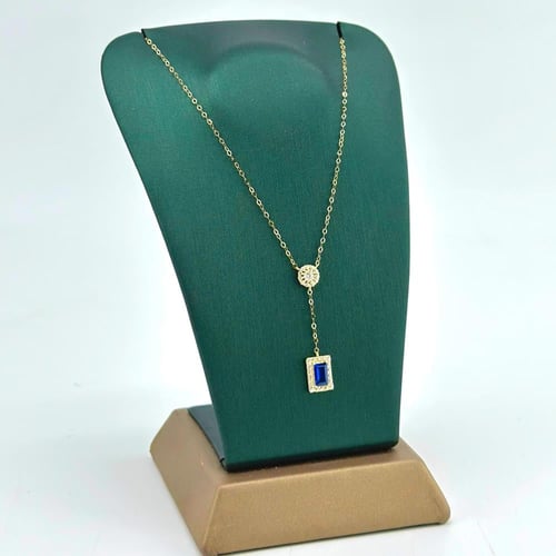 عقد ذهب ناعم على شكل مربع ( 0.8 جرام - عيار 18 - N...