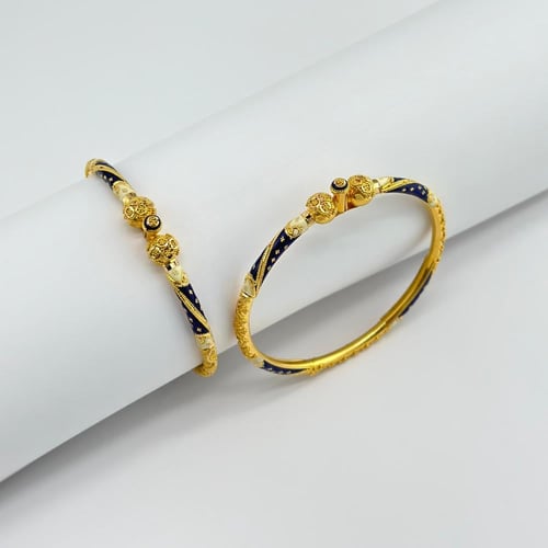 سوارة هندية بتطعيمات من الوان المينا ( 11.8 جرام -...