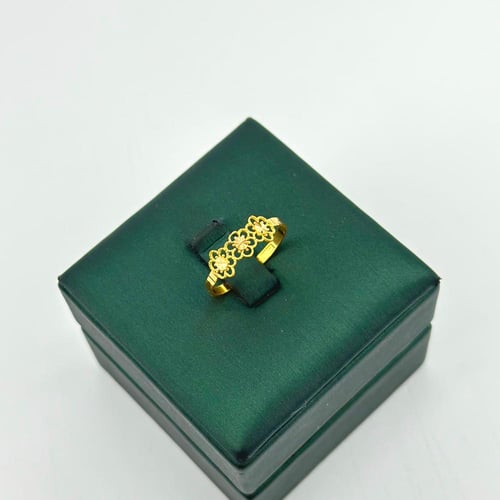 طقم ذهب طوق دورين على شكل ورود ناعمه ( 15.7 جرام -...