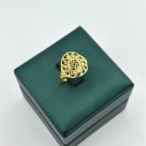 خاتم دائري بتصميم مميز ( 1.5 جرام - عيار 21 - RI04...