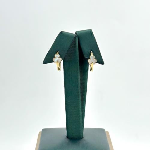 حلق ذهب ناعم إيطالي مع صدف ( 1.4 جرام - عيار 18 -...