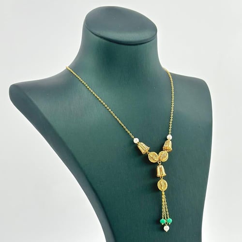 طقم ذهب لحن اللؤلؤ كلاسيك ( 10.9 جرام - عيار 21 -...