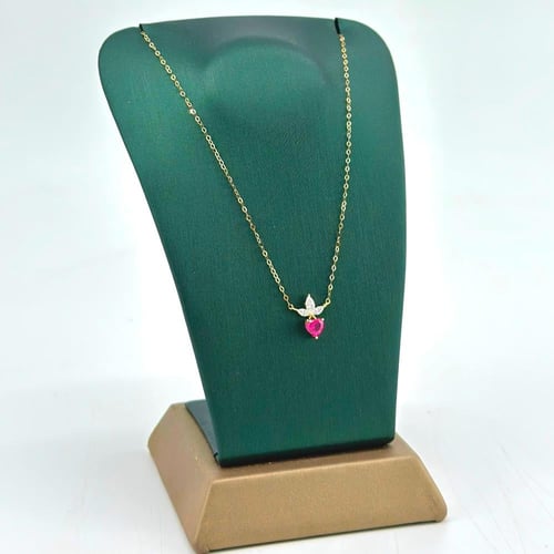 عقد ذهب عيار 18 على شكل قلب ( 0.5 جرام - NE0102 )