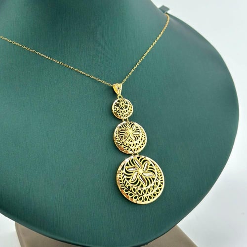 نصف طقم تصميم تراثي انيق ( 7.2 جرام - عيار 21 - HS...