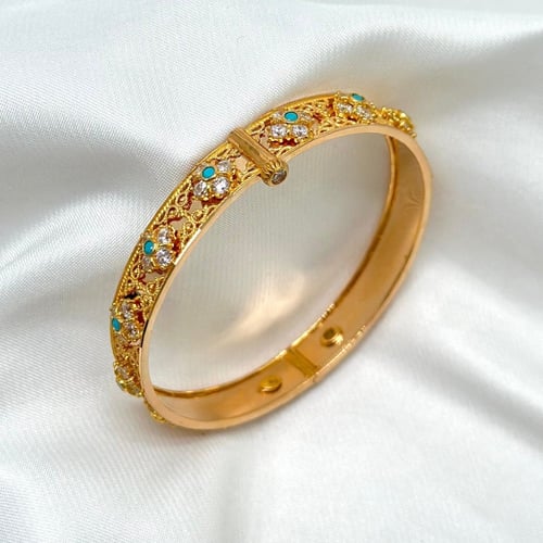 سوارة بدقة بحريني مزينة بألوان الميناء ( 19.8 جرام...