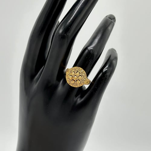 خاتم دائري مع كرات الليزر ( 2.0 جرام - عيار 21 - R...