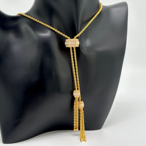 سبحة بعقد متحرك مطعّمه بألوان الميناء ( 13.8 جرام...