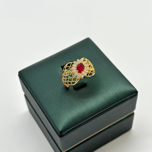 طقم سوارة مع خاتم بتصميم عصري ( 12.4 جرام - عيار 2...