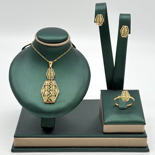 نصف طقم فخر البادية دورين ( 5.6 جرام - عيار 21 - H...