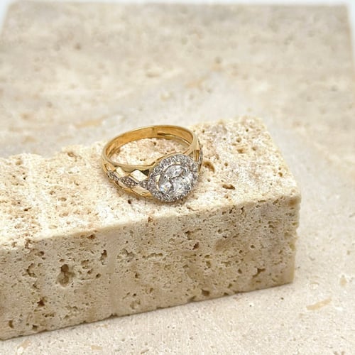 خاتم ذهب تصميم ألماس إيطالي ( 2.3 جرام - عيار 18 -...