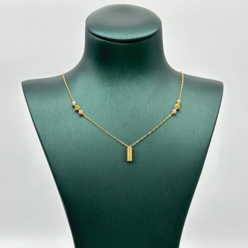 عقد ذهب ناعم بتصميم مميز ( 1.5 جرام - عيار 21 - NE...