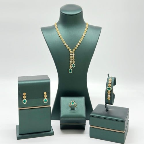 طقم زمردينا ( 16.0 جرام - عيار 21 - SE00429 )