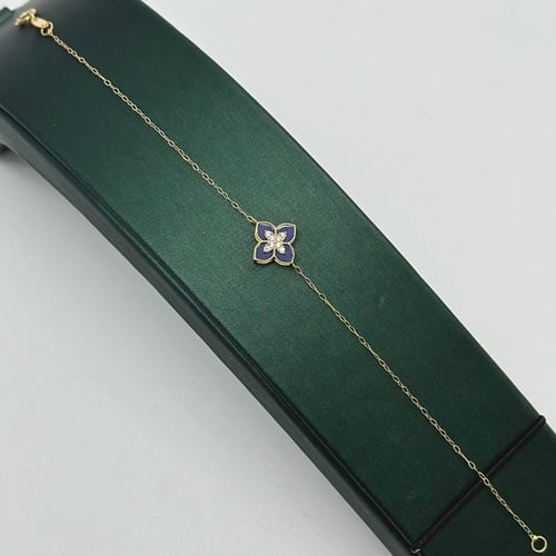 سوارة ناعمة وردة تصميم ايطالي ( 0.8 جرام - عيار 18...